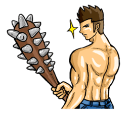 Strongman with friends:play again sticker #9949708