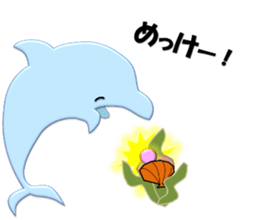 Super cute dolphins sticker #9950632
