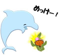 Super cute dolphins sticker #9950632