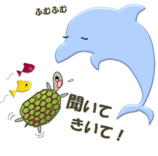 Super cute dolphins sticker #9950633