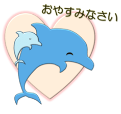 Super cute dolphins sticker #9950634