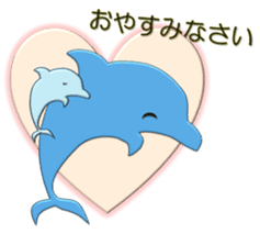 Super cute dolphins sticker #9950634