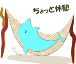 Super cute dolphins sticker #9950636