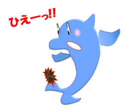 Super cute dolphins sticker #9950637