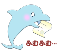 Super cute dolphins sticker #9950638