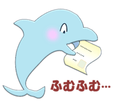 Super cute dolphins sticker #9950638