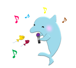 Super cute dolphins sticker #9950639