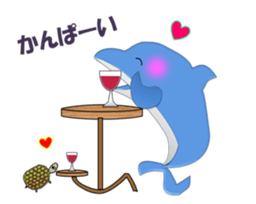 Super cute dolphins sticker #9950640