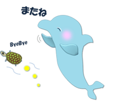 Super cute dolphins sticker #9950645