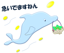 Super cute dolphins sticker #9950646