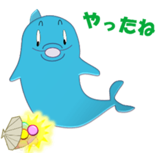 Super cute dolphins sticker #9950648