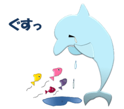Super cute dolphins sticker #9950649