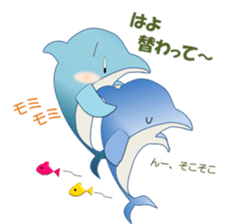Super cute dolphins sticker #9950650