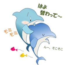 Super cute dolphins sticker #9950650