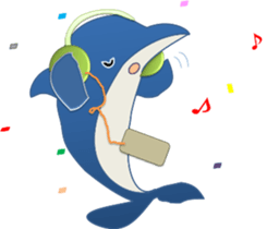 Super cute dolphins sticker #9950652