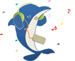 Super cute dolphins sticker #9950652