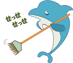 Super cute dolphins sticker #9950654