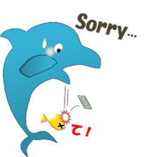 Super cute dolphins sticker #9950655