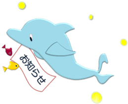 Super cute dolphins sticker #9950657