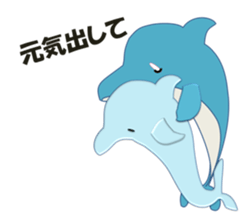 Super cute dolphins sticker #9950659