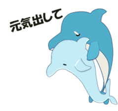Super cute dolphins sticker #9950659