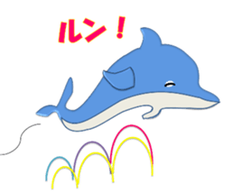Super cute dolphins sticker #9950660