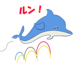 Super cute dolphins sticker #9950660