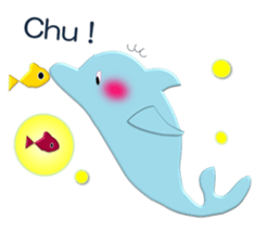 Super cute dolphins sticker #9950661