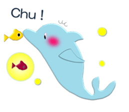 Super cute dolphins sticker #9950661