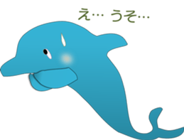 Super cute dolphins sticker #9950663