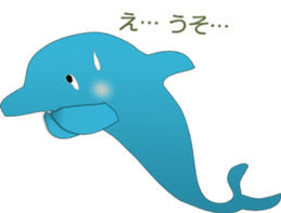 Super cute dolphins sticker #9950663