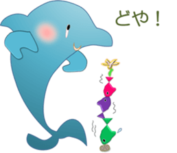 Super cute dolphins sticker #9950664