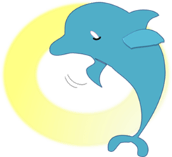 Super cute dolphins sticker #9950665