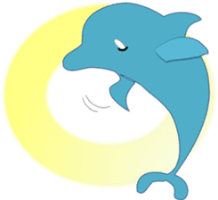 Super cute dolphins sticker #9950665