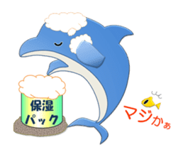 Super cute dolphins sticker #9950666