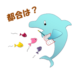 Super cute dolphins sticker #9950668