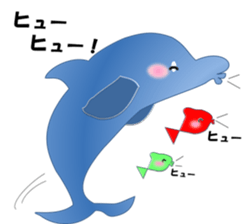 Super cute dolphins sticker #9950669