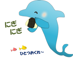 Super cute dolphins sticker #9950670
