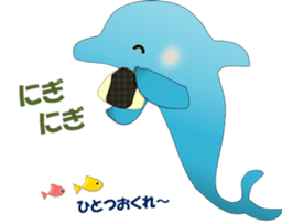 Super cute dolphins sticker #9950670