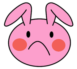 Big rabbit face sticker #9951400