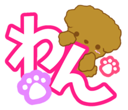 Small toy poodle sticker #9951964