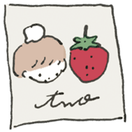 two strawberries sticker #9952116