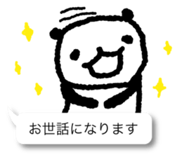 Respect language balloon panda sticker #9952942