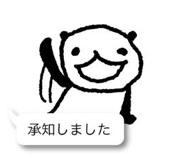 Respect language balloon panda sticker #9952945