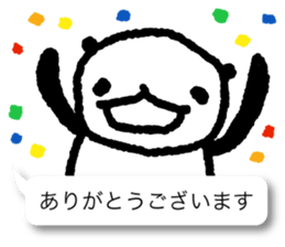 Respect language balloon panda sticker #9952946
