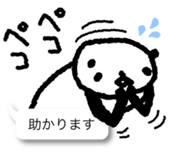 Respect language balloon panda sticker #9952949