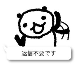 Respect language balloon panda sticker #9952951