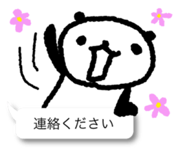 Respect language balloon panda sticker #9952957