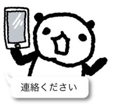 Respect language balloon panda sticker #9952959