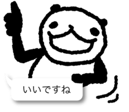 Respect language balloon panda sticker #9952963